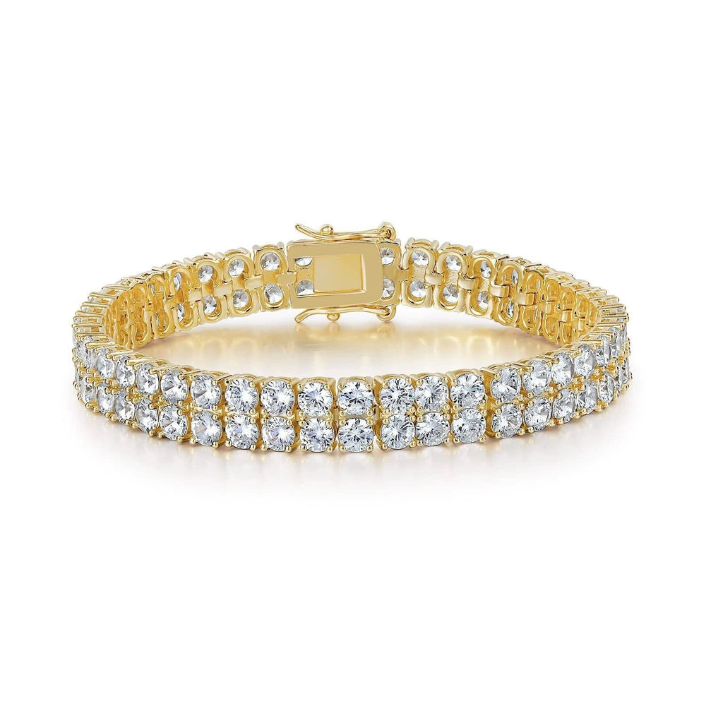 Pulseira Eliane Tennis Fileira Dupla | Dourado