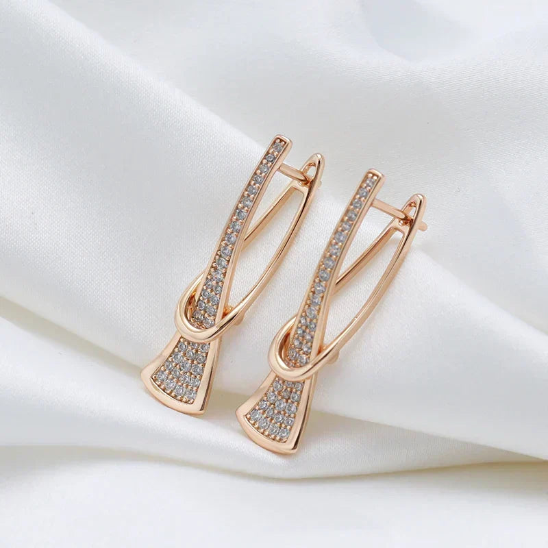 Brinco Verônica Camadas com Pedras | Rosé