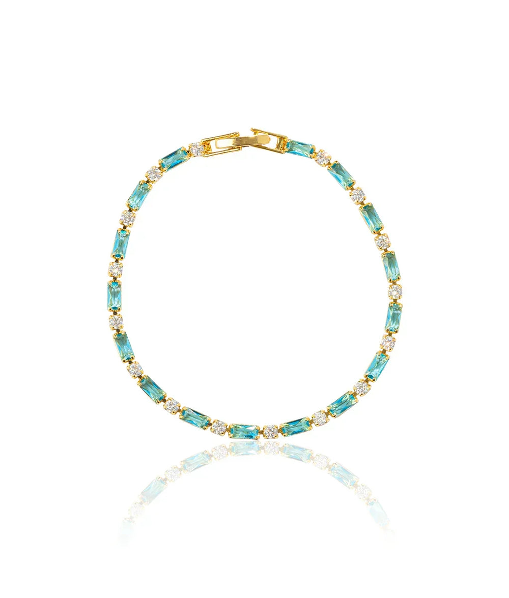Turquoise Stone Bracelet | Gold