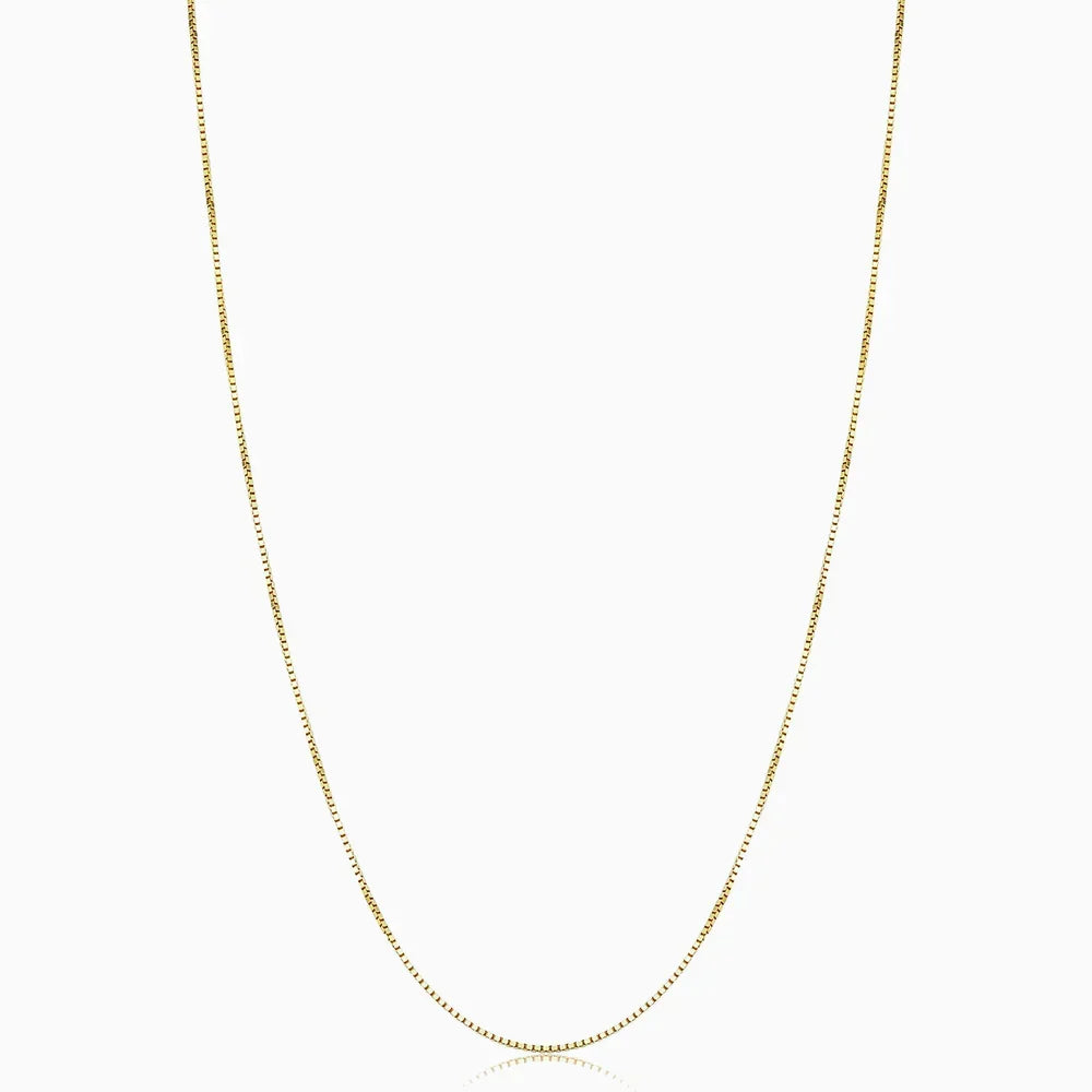 Laura Fine Box Chain Necklace | Gold