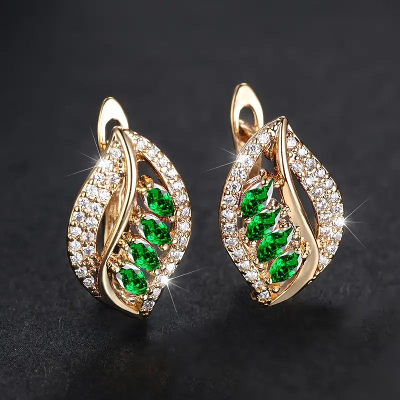 Verdant Island Earrings | Gold