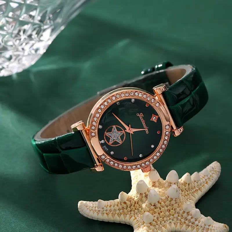 Conjunto de Joias Verdantra Timecourt | Dourado