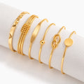 Conjunto de Pulseiras Aline Nó | Dourado