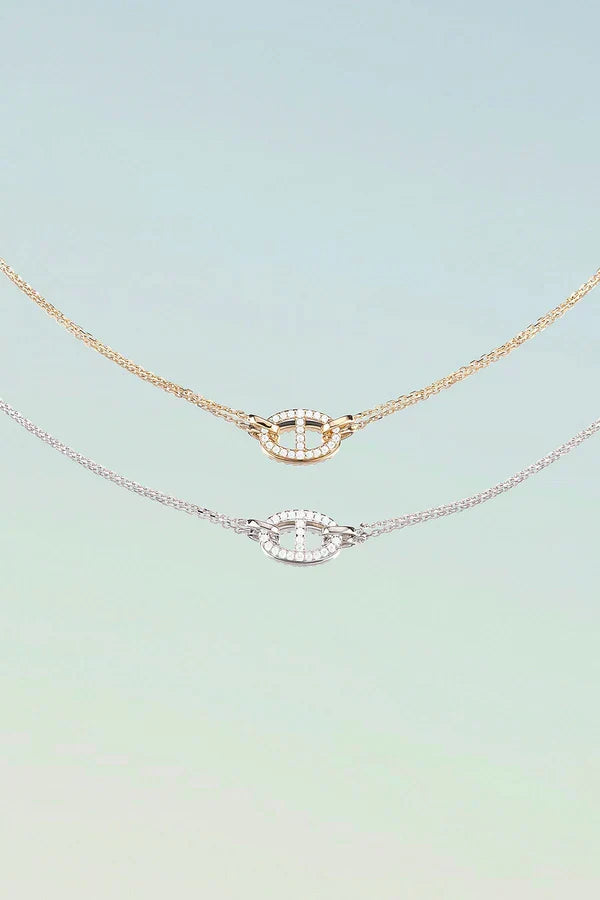 Vilma Mariner Link Pendant Necklace | Gold