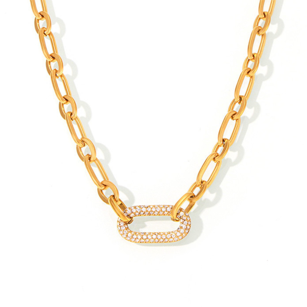 Bárbara Chunky Chain Link Necklace & Bracelet Set | Gold