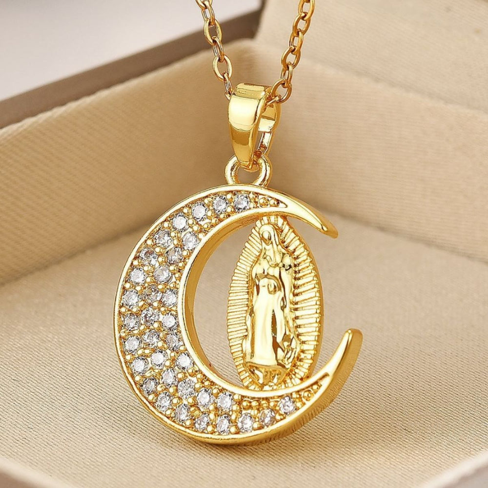 Colar Nossa Senhora de Guadalupe dourado