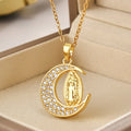 Colar Nossa Senhora de Guadalupe dourado