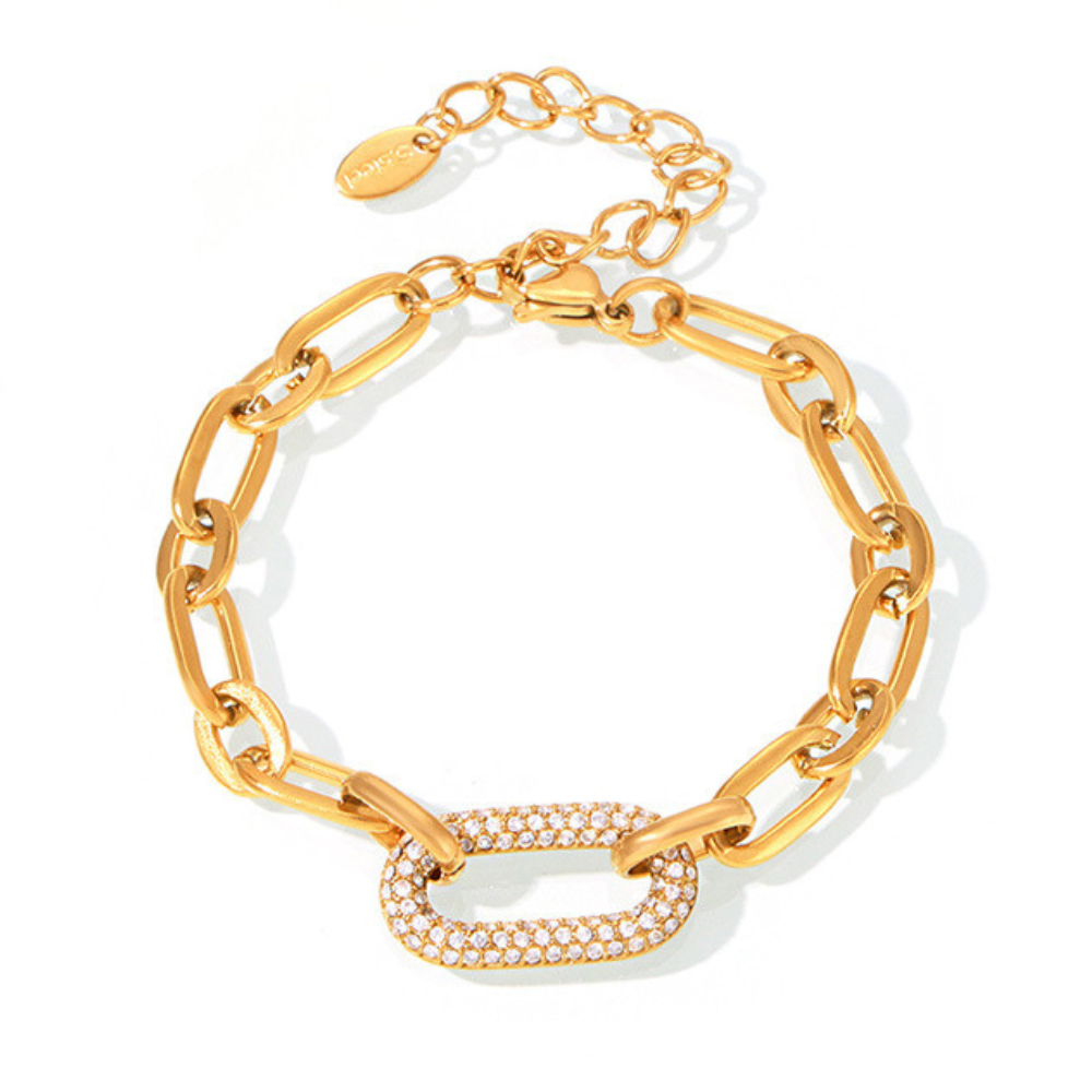 Bárbara Chunky Chain Link Necklace & Bracelet Set | Gold
