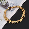 Zélia Ornate Wave Link Bracelet | Gold