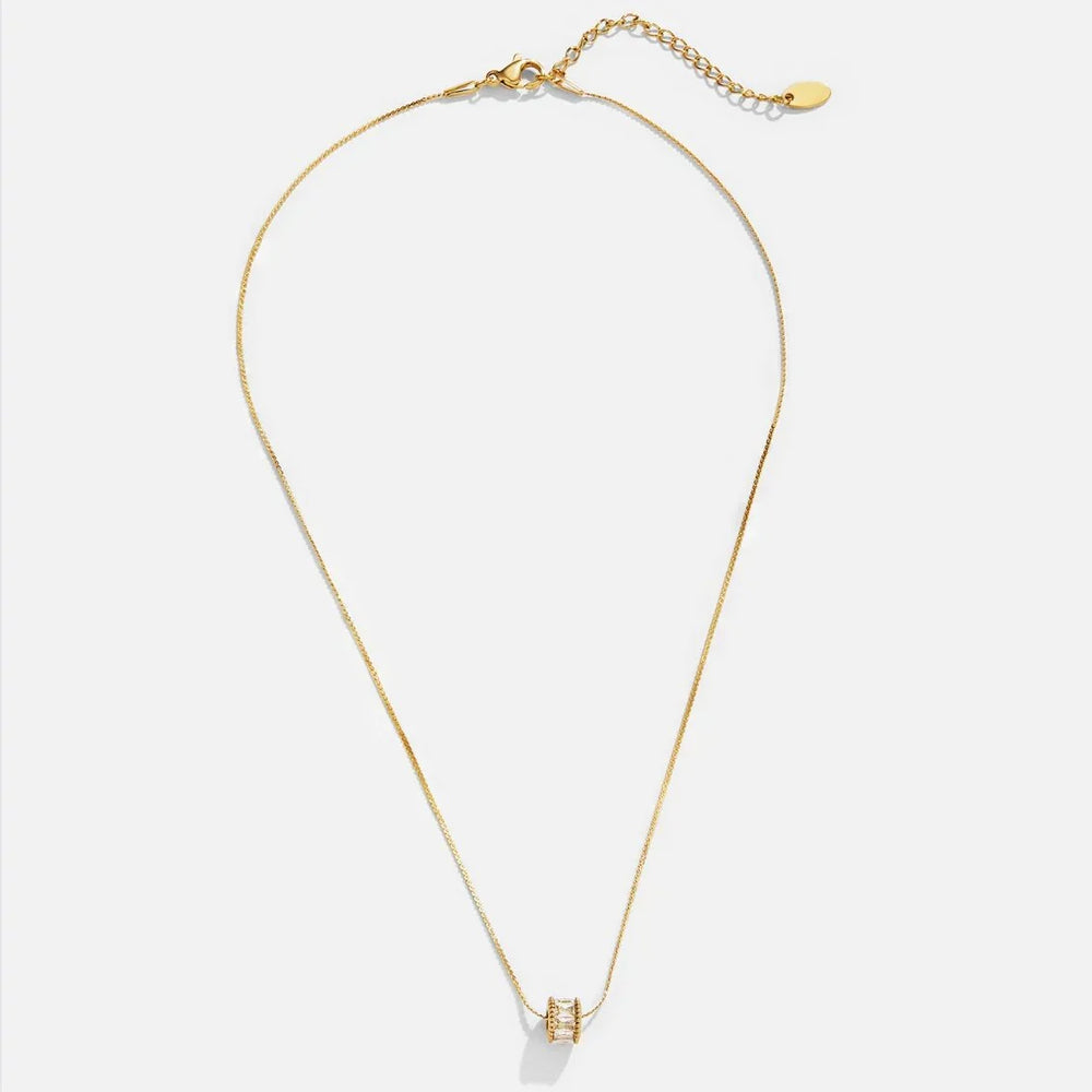 Vera Barrel Pendant Necklace | Gold