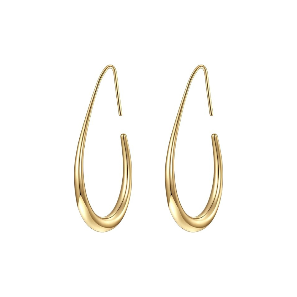 Magali Teardrop Hoop Earrings | Gold