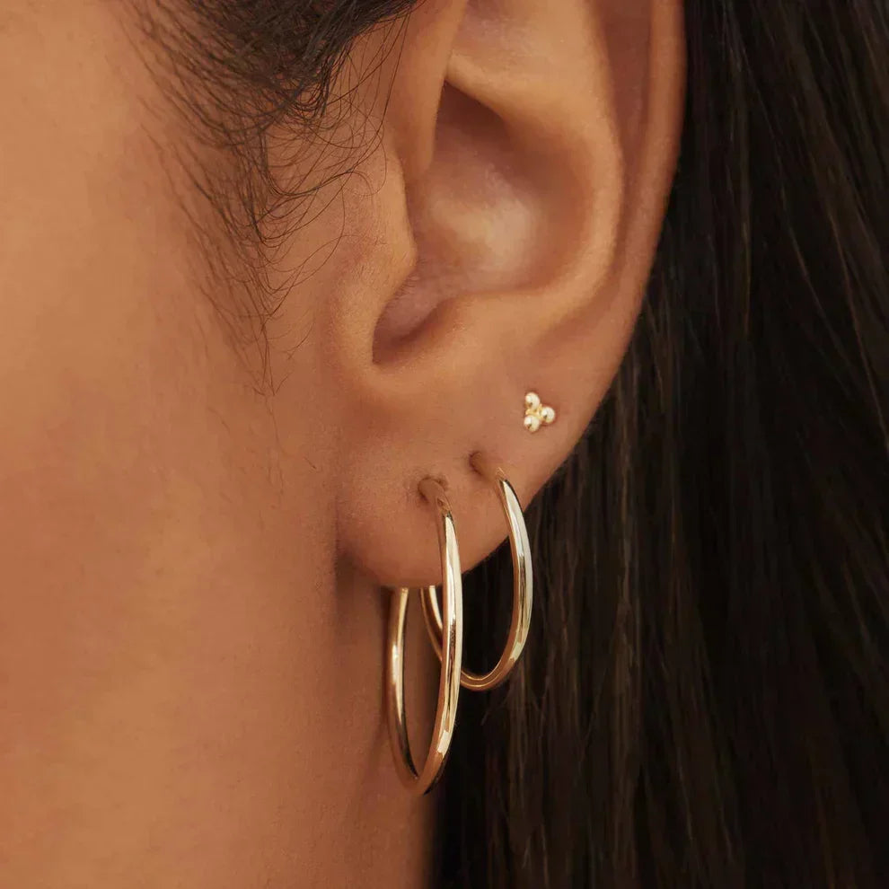 Regina Slim Endless Hoop Earrings | Gold
